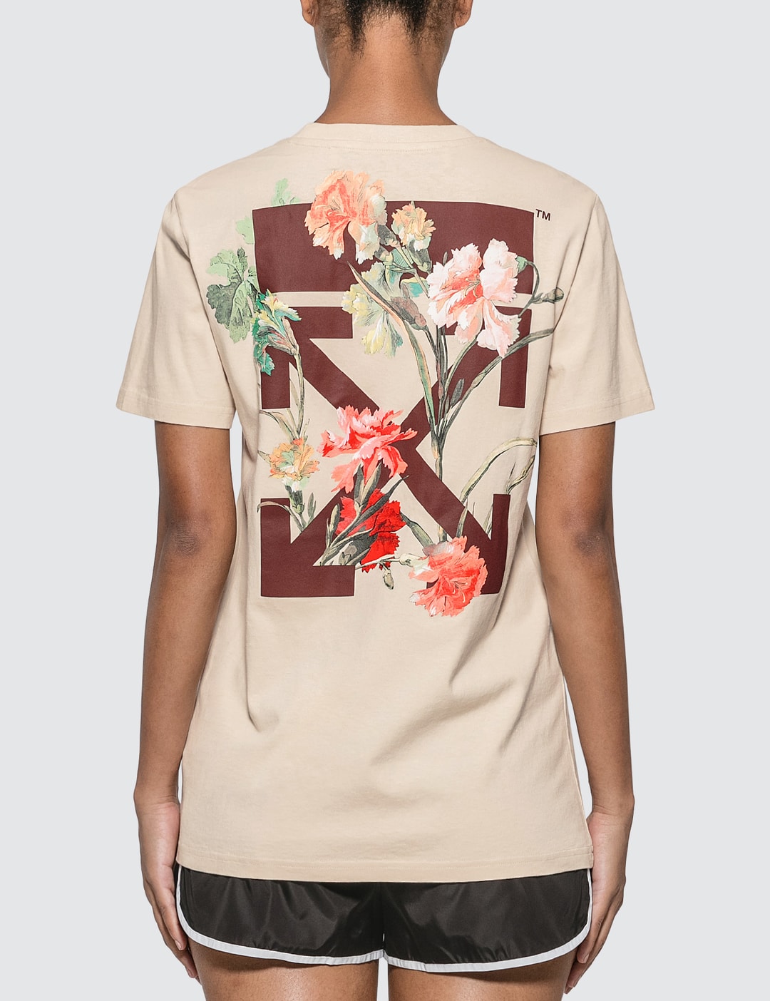 Off white shirt flowers Clearance