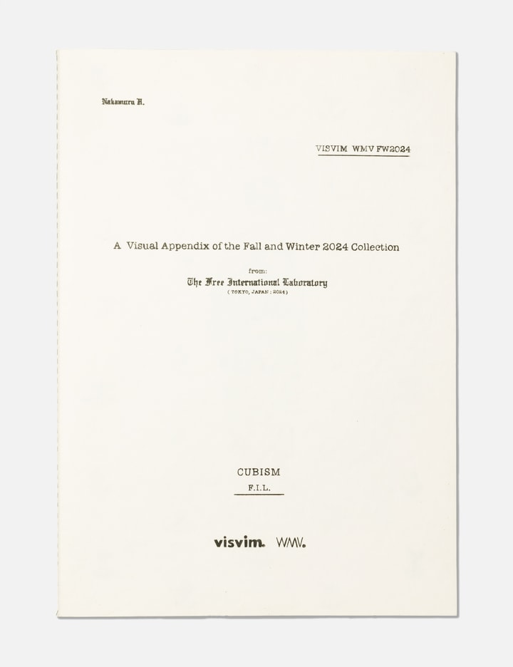Visvim Fall And Winter 2024 Product & Model Style Catalog