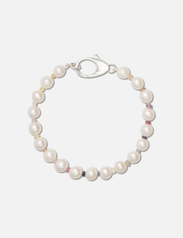 RAINBOW GRADIENT CRYSTAL PEARL BRACELET Placeholder Image