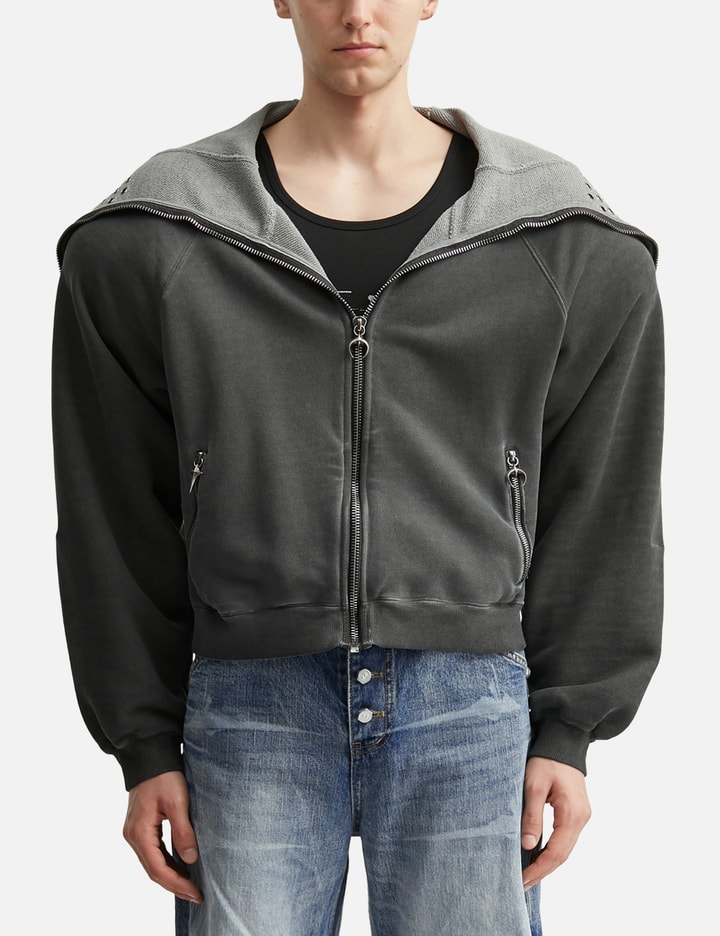 THUG CLUB Bulk Shoulder Gladiator Zip-Up Hoodie