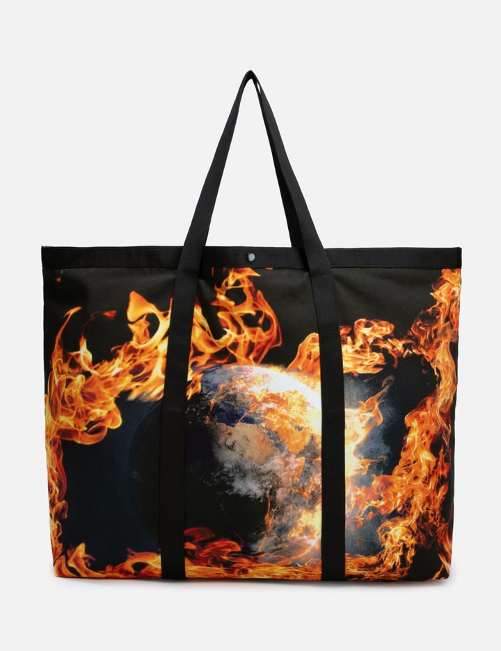 Sky High Farm Workwear World Is Burning Tote Bag In Multicolor