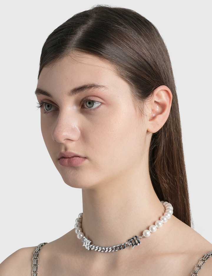 "M" Pearl + Curb Link Choker Placeholder Image