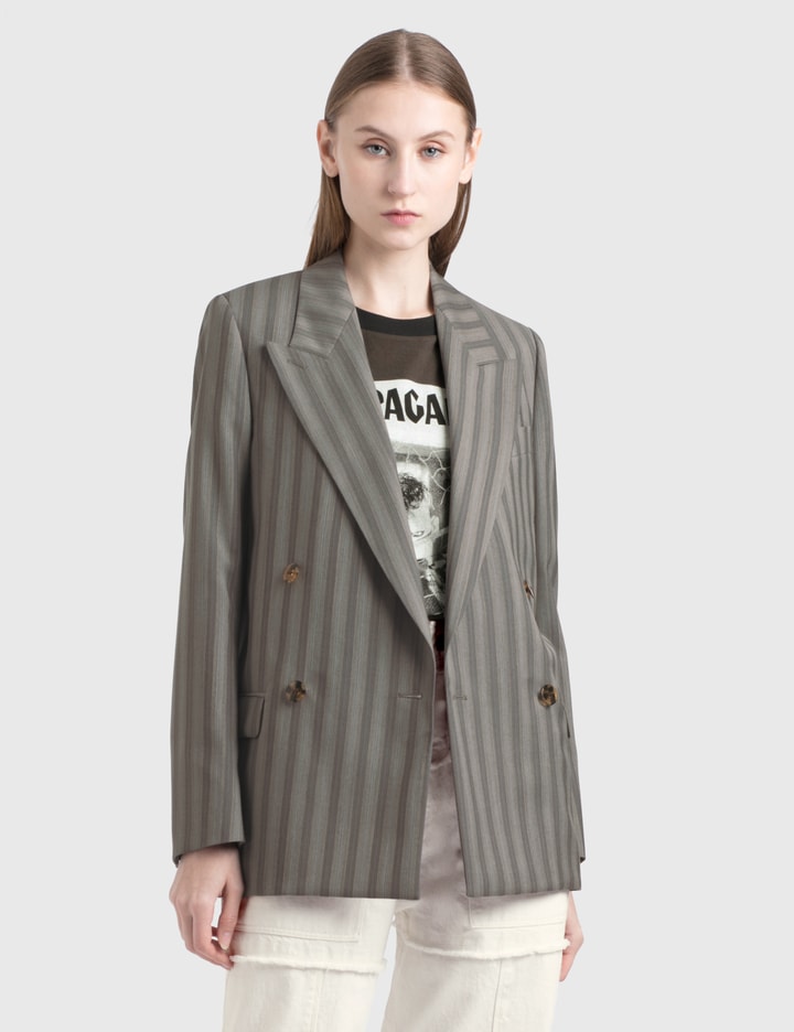 Double-breasted Pinstripe Jacket Placeholder Image