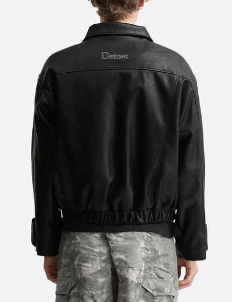 Faux Leather Bomber Jacket view 17