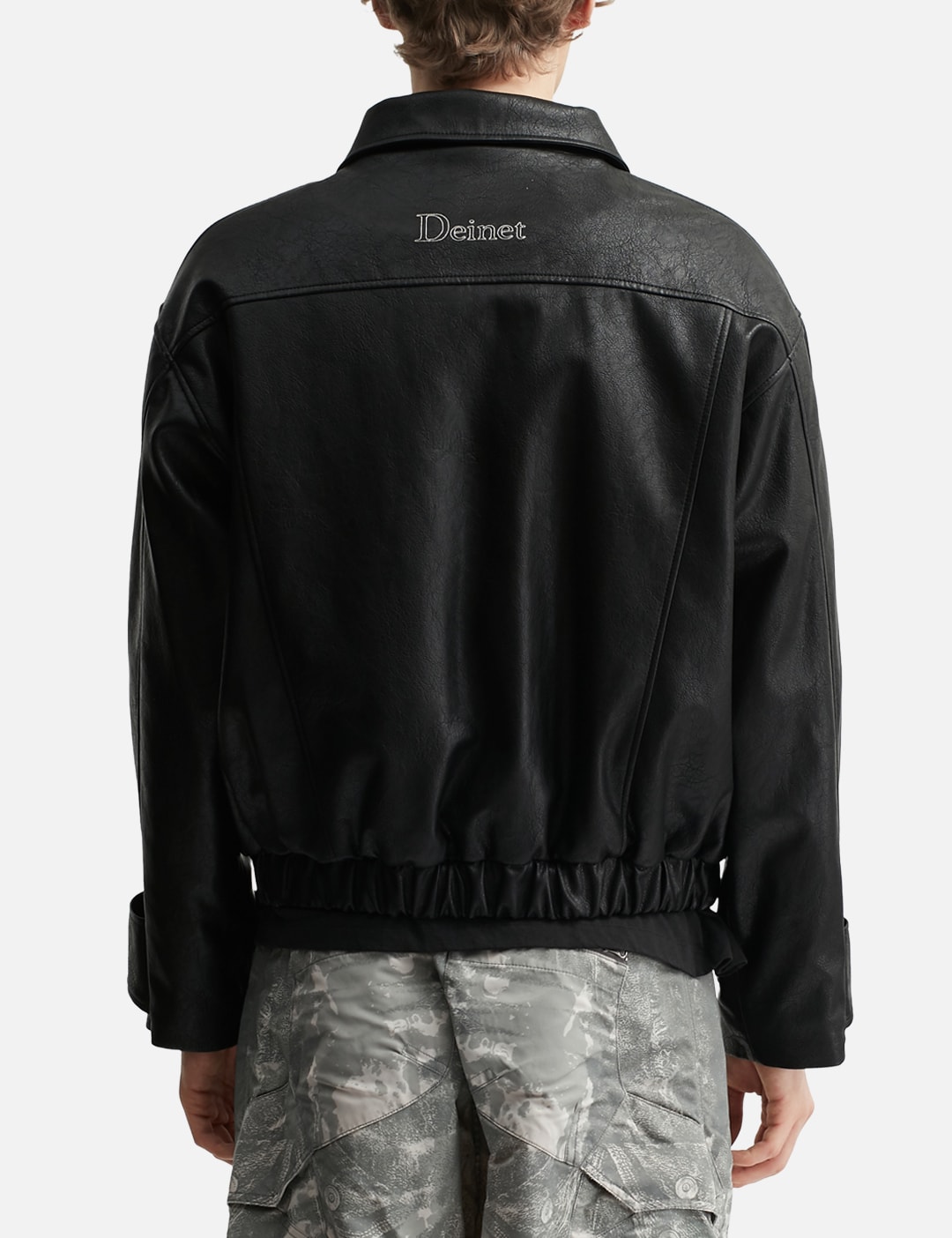 Faux Leather Bomber Jacket view 18