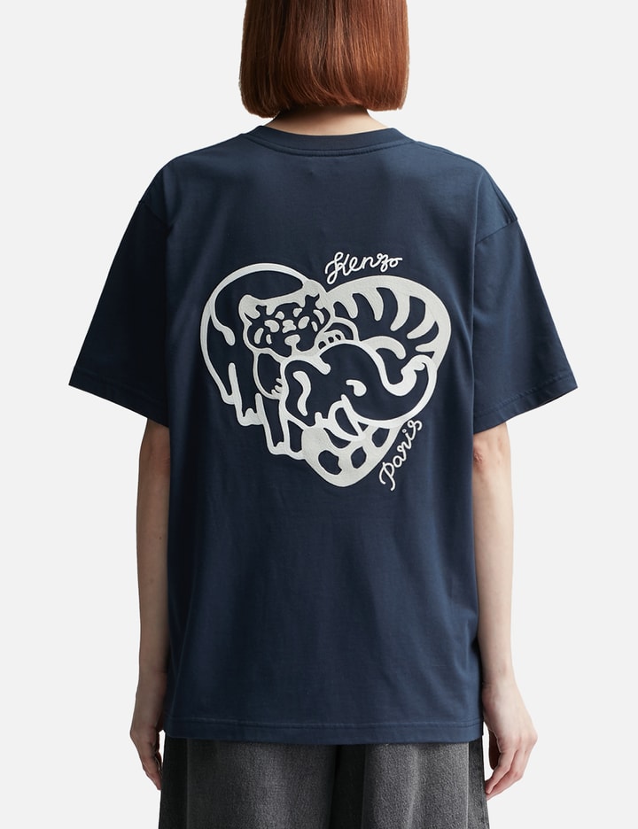 'Kenzo Heart' Oversized Embroidered T-shirt Placeholder Image