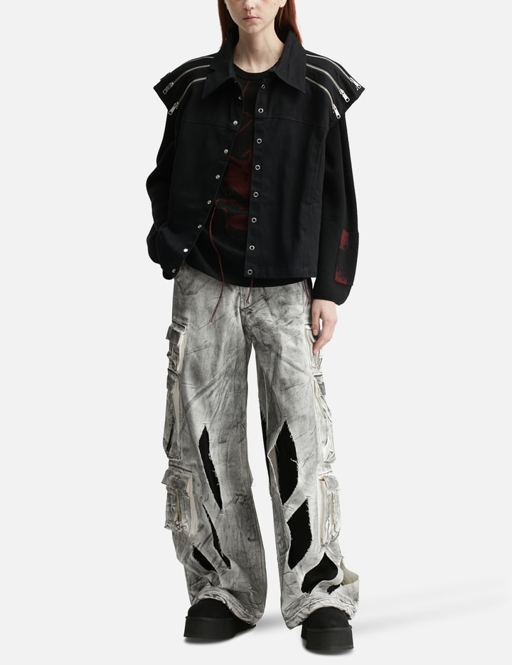 Fine Chaos Zipper Choker Vest In Black