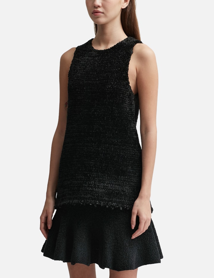 FRAYED VELVET KNITTED TANK TOP Placeholder Image