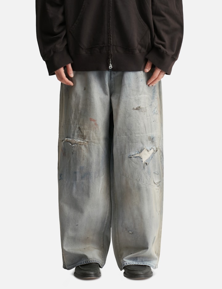 Ancellm #04 Aging01 Painter Pants In Blue