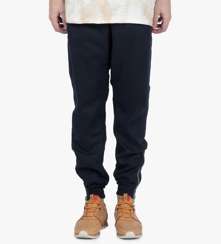 Navy Linen Cuff Sweatpants Placeholder Image