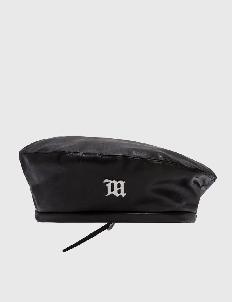 vegan leather beret