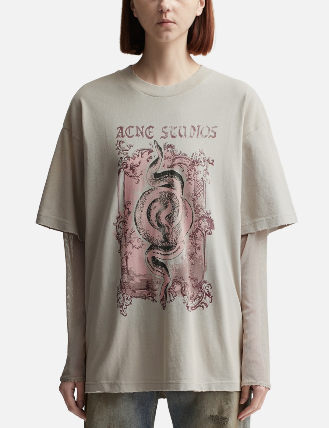 アクネ ストゥディオズ - Layered Print T-Shirt | HBX