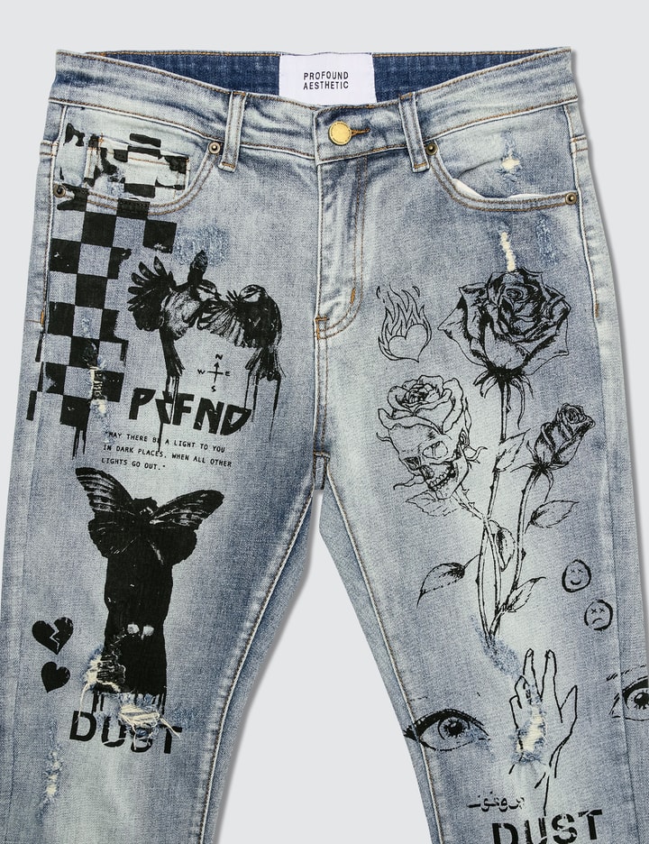 tempel namens poll Profound Aesthetic - Printed Hand Art Jeans | HBX - Globally Curated  Fashion and Lifestyle by Hypebeast