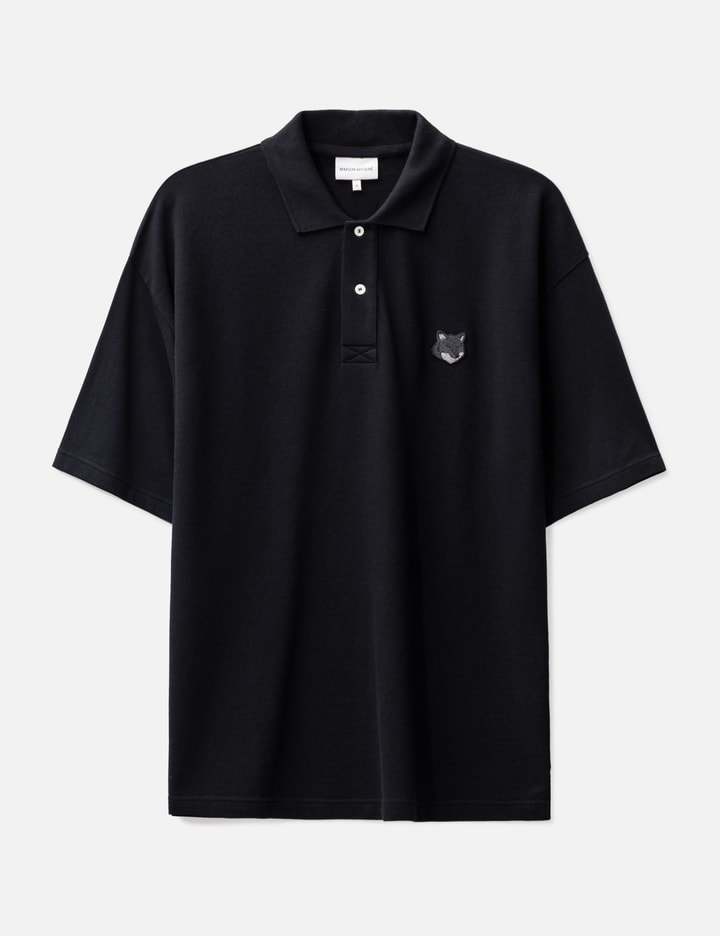 Maison Kitsuné Bold Fox Head Patch Oversize Polo In Black