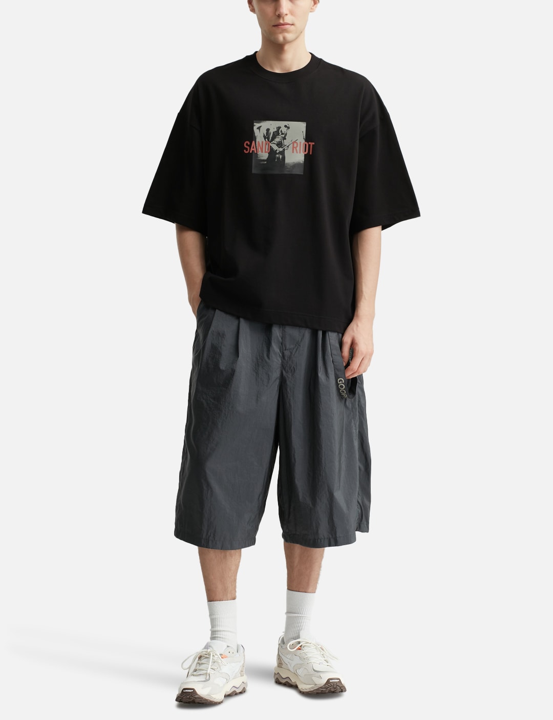 X TIGHTBOOTH “GTB-03T” Sand Riot Logo T-Shirt view 16