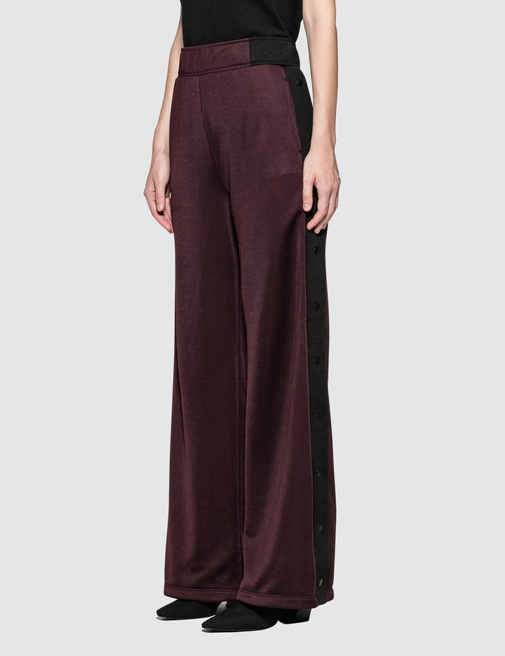 Sleek French Wide Leg Pants With T Detail Placeholder Image