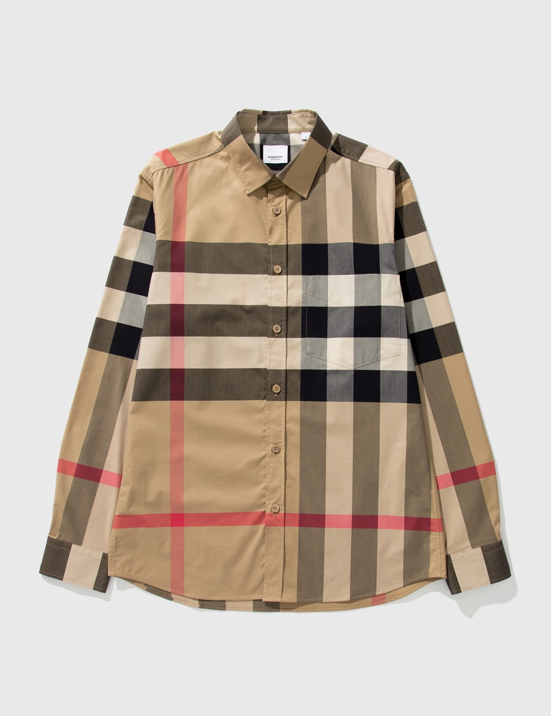 Burberry - Check Stretch Cotton Poplin Shirt | HBX - Globally Curated  Fashion and Lifestyle by Hypebeast