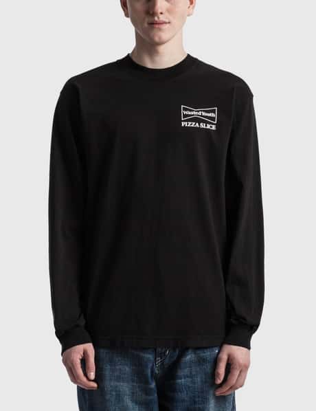 Wasted Youth - Wasted Youth x Pizza Slice ロングスリーブ Tシャツ 