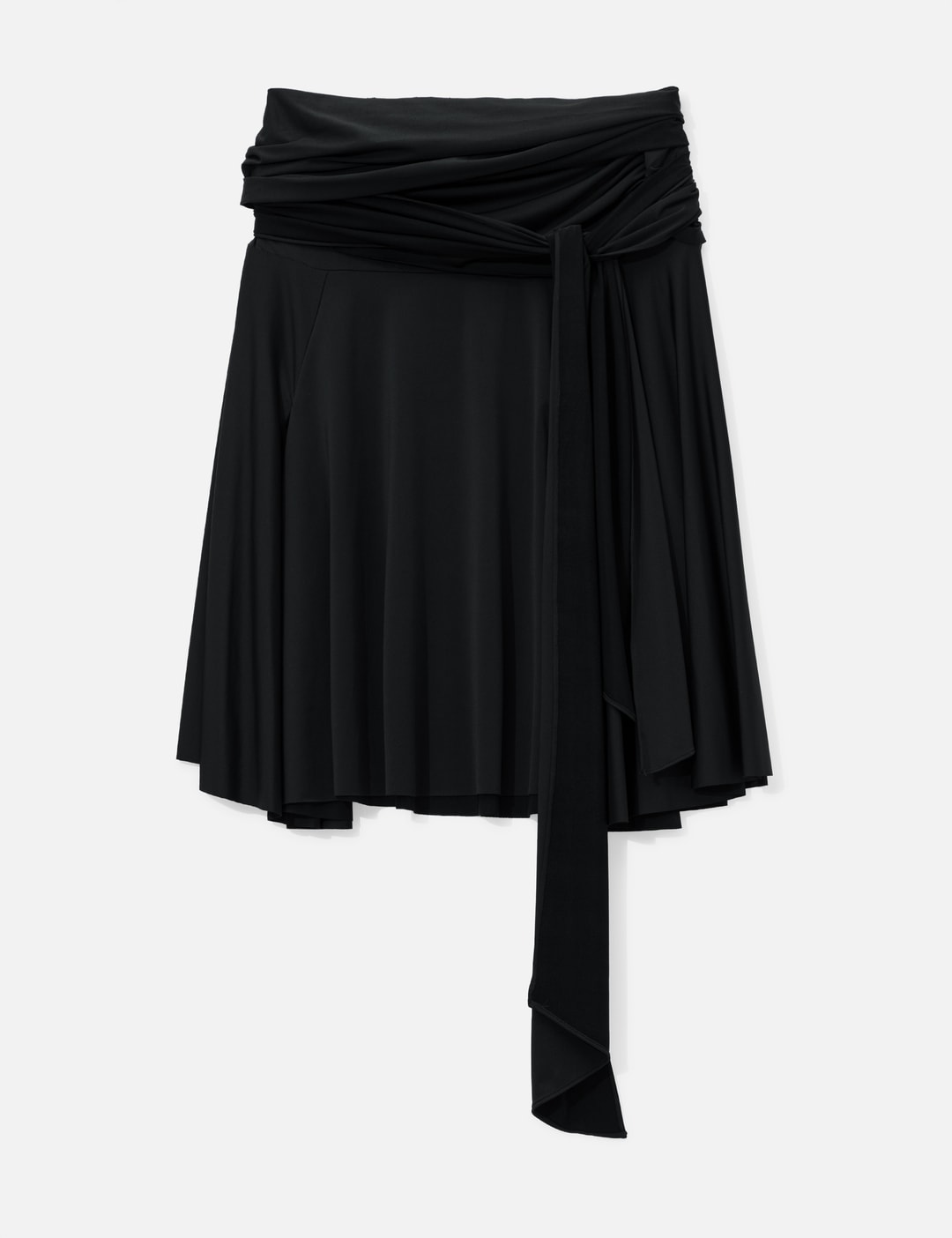Glowny Draped Wave Skirt In Black