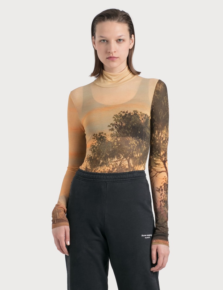 Esamia Light Printed Roll Neck Top Placeholder Image