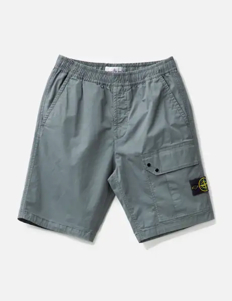 Stone Island Supima® Cotton Twill Stretch-TC Cargo Bermuda Shorts