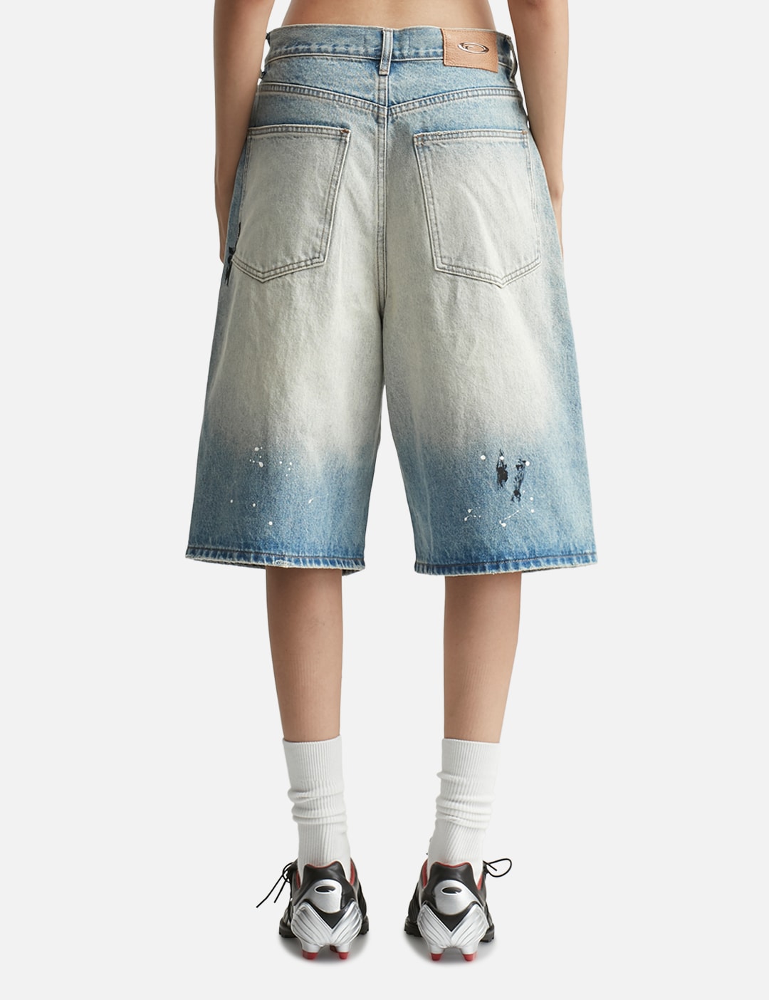 Dirty Mid Blue Baggy Shorts view 10