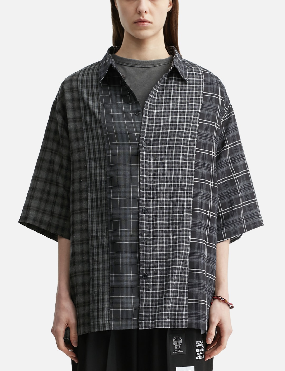 Check Mixed Short Sleeve Shirt view 11