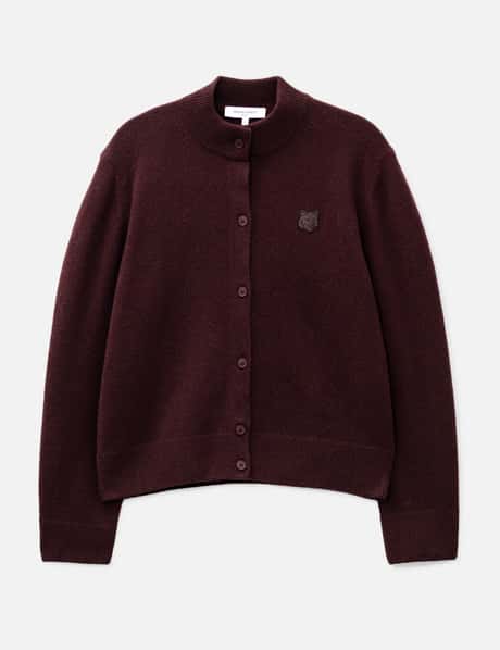 메종 키츠네 Fox Head Lambswool High Neck Cardigan