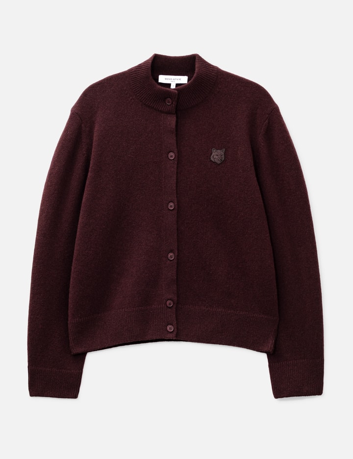 Maison Kitsuné Fox Head Lambswool High Neck Cardigan