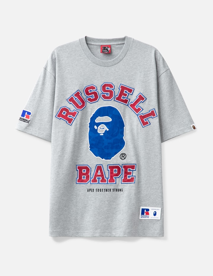 BAPE 30TH ANNIVERSARY X RUSSELL ATHLETIC PATCHWORK T-SHIRT Placeholder Image