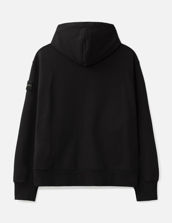 Stone Island Organic Cotton Fleece Zip-Up Hooded Sweatshirt