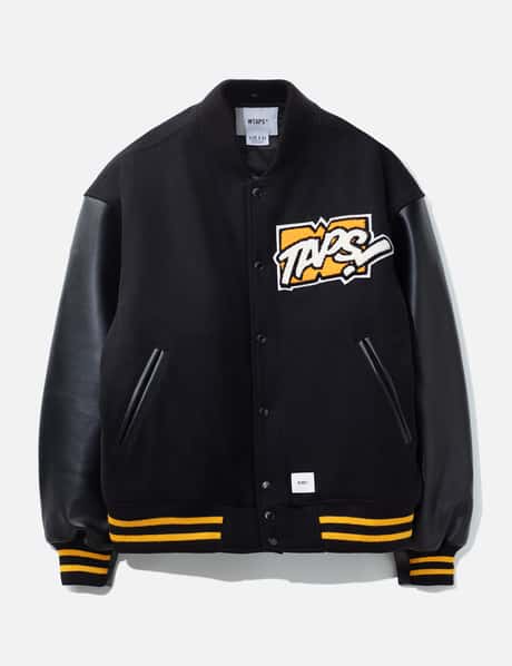 WTAPS Wool Bomber PU Leather Jacket