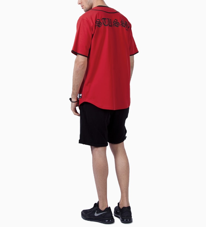 Stüssy Red S Baseball Jersey Shirt