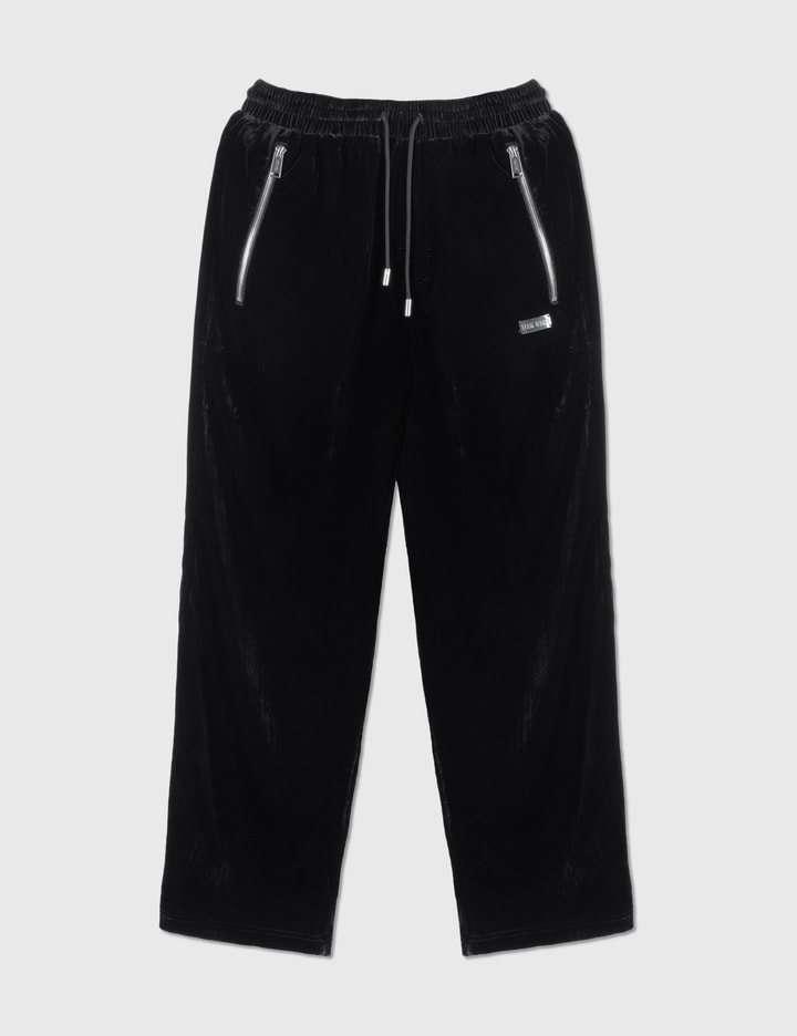 Drawstring Velvet Straight Pants Placeholder Image