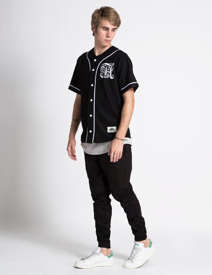 Black Antique A Baseball Jersey Placeholder Image