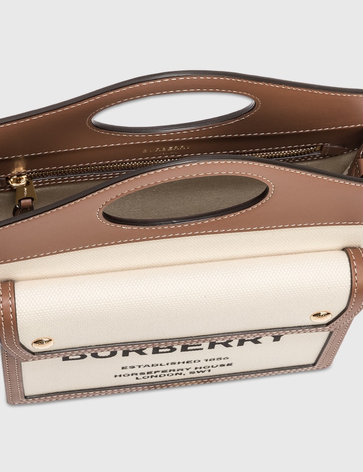 Mini Two-tone Canvas and Leather Pocket Bag Placeholder Image