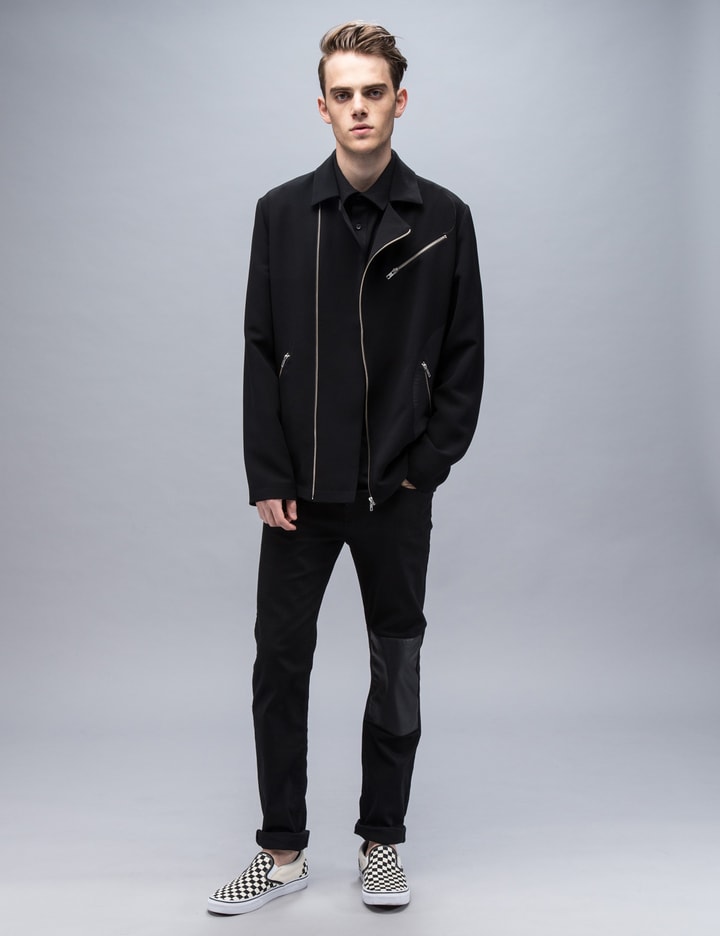 Side Circle Patch Biker Jacket Placeholder Image