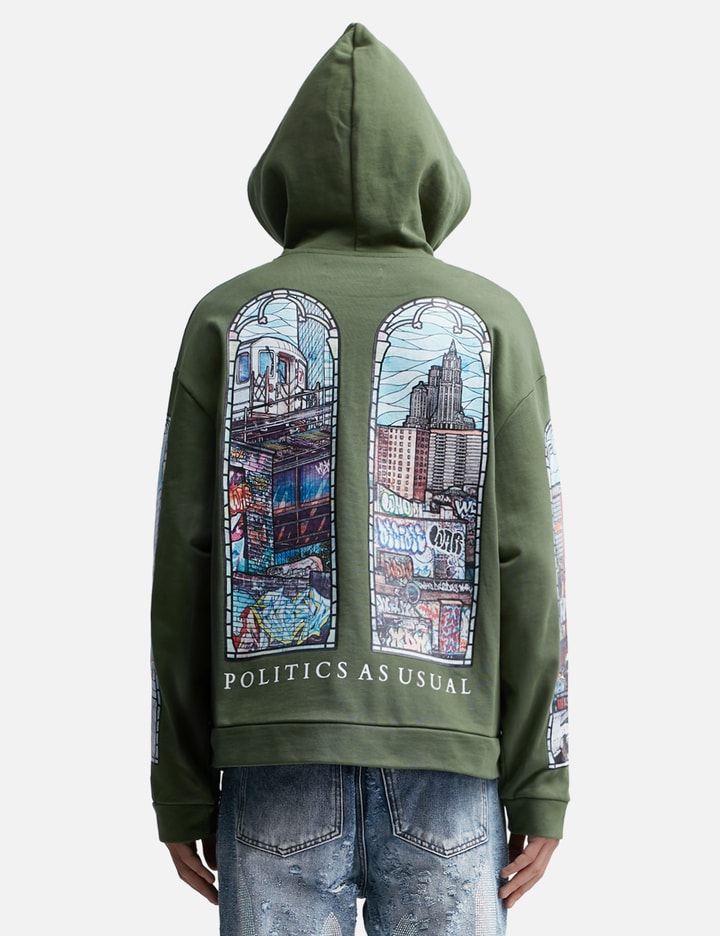 POLITICS AS USUAL Hooded Sweatshirt Placeholder Image