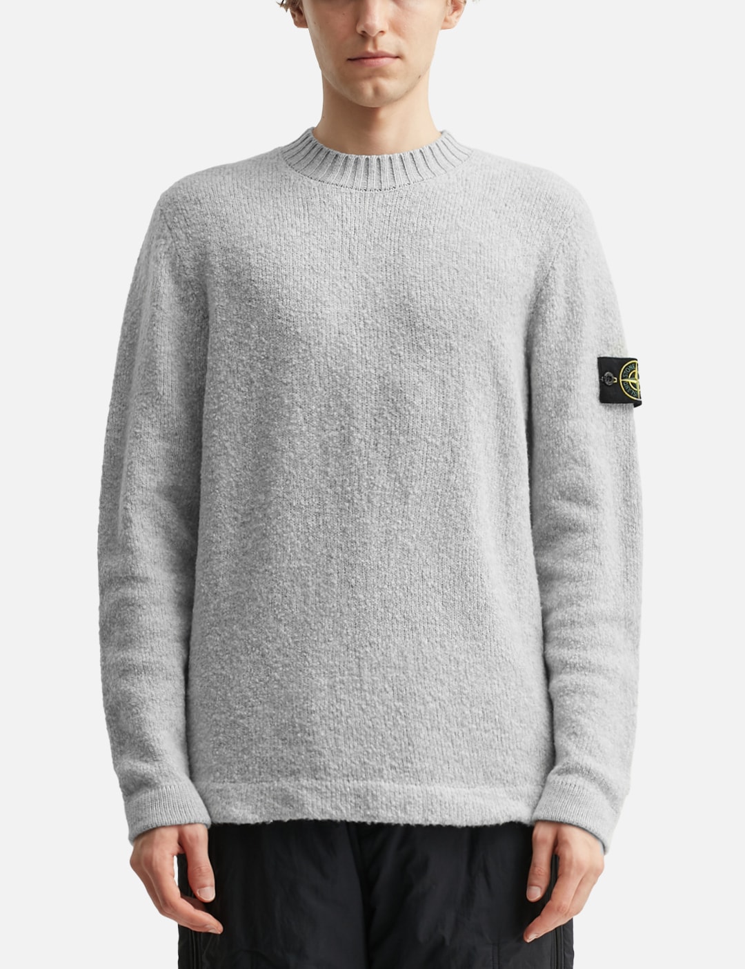 Fancy Yarn Crewneck Jumper With Brushed Texture view 12