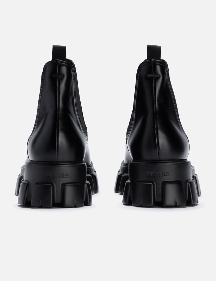Shop Prada Monolith Chelsea Boots In Black