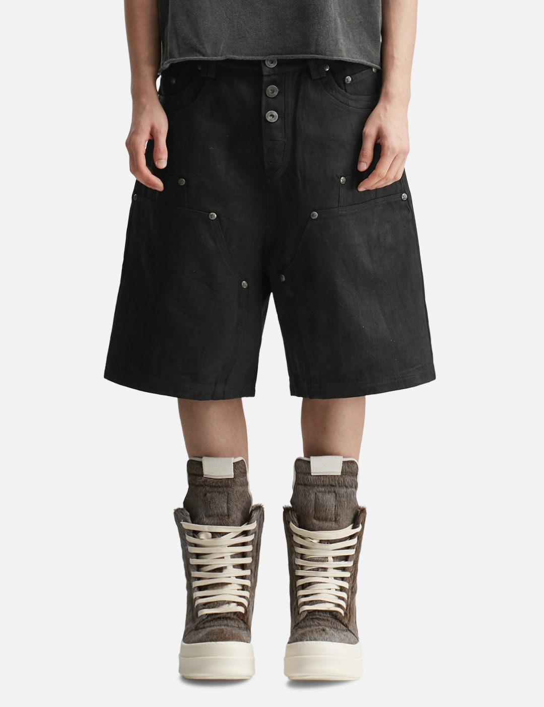 "Rexel" Waxed Double Knee Work Jorts view 12
