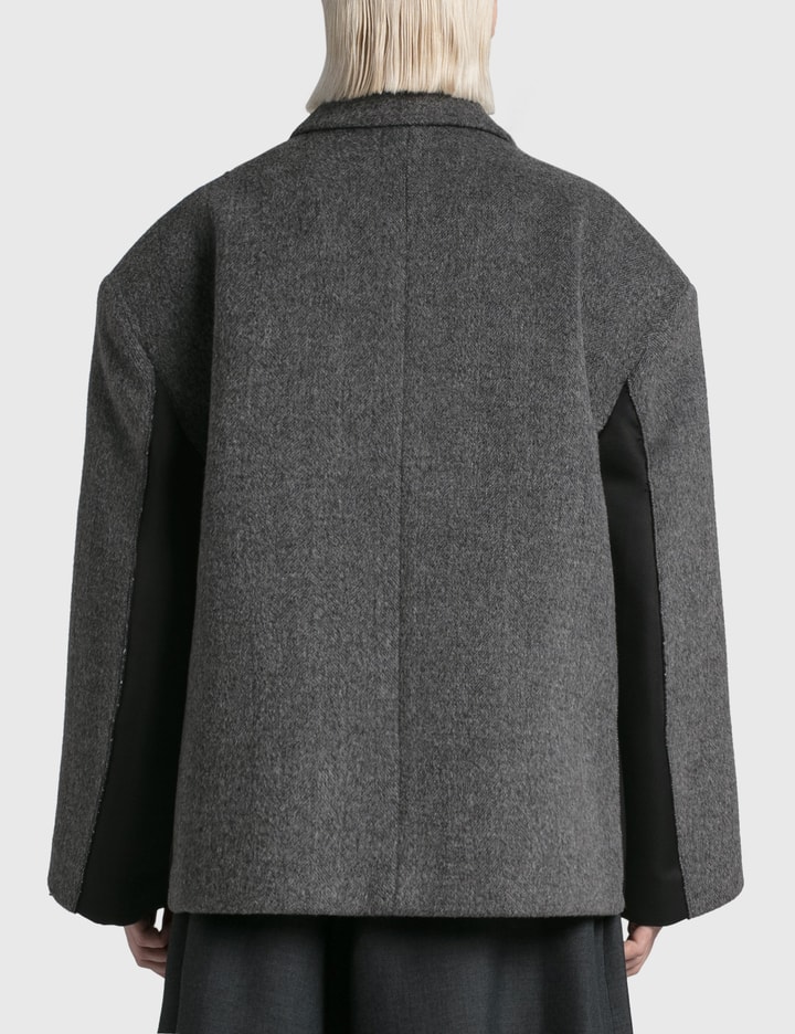 Grey Wool Oversized Cape Jacket Placeholder Image