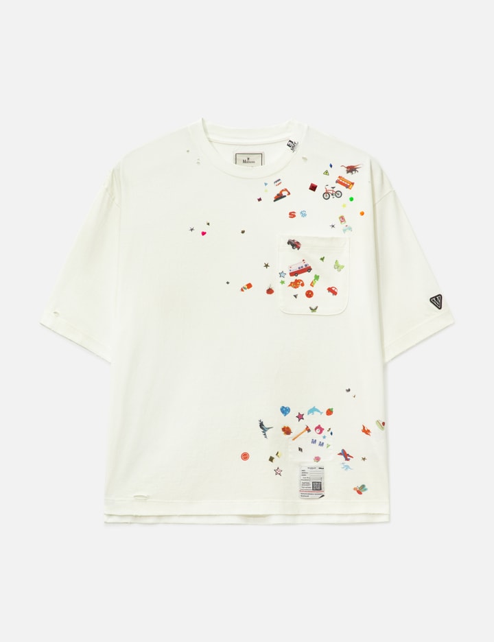 Maison Mihara Yasuhiro Kids Sticker Printed T-Shirt