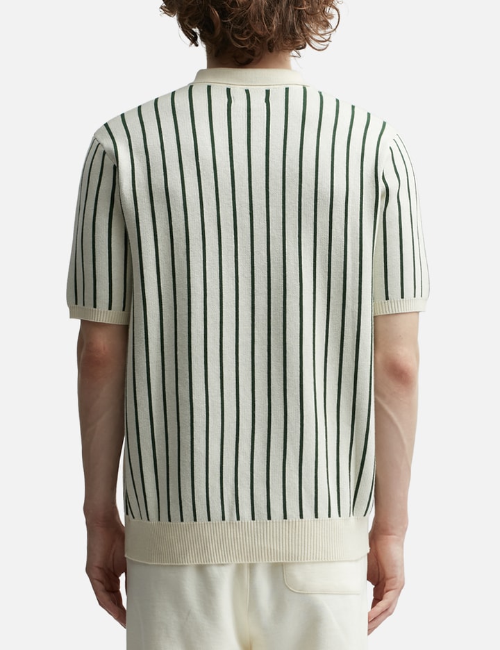 Shop Malbon Golf Parlay Striped Shirt In White