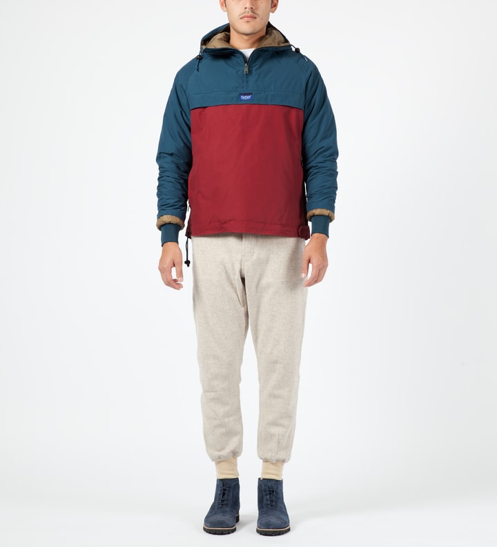 Petrol/Red ELK Pullover Hooded Anorak Placeholder Image