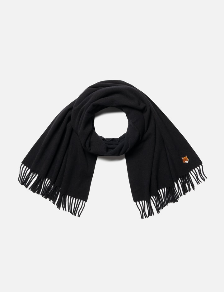 Maison Kitsuné Fox Head Scarf In Black