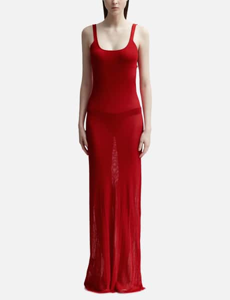 jacquemus red knit dress Jacquemus The Castagna Knit Mini Dress