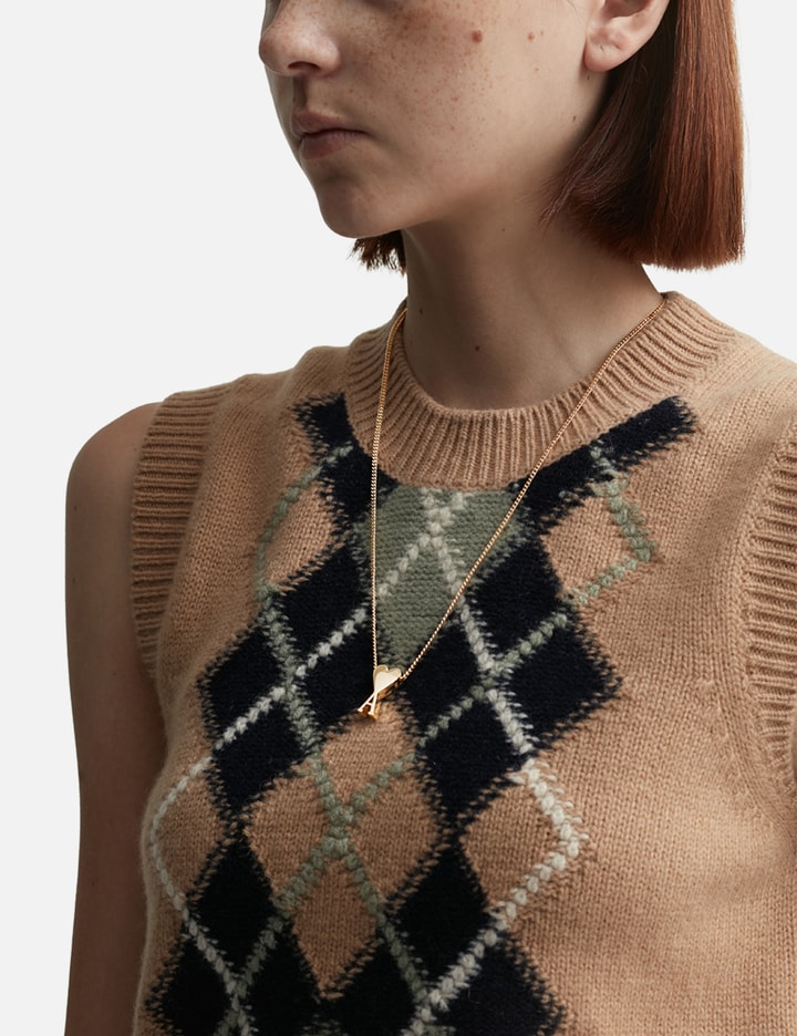 Ami Alexandre Mattiussi Ami De Coeur Logo-pendant Necklace In Gold
