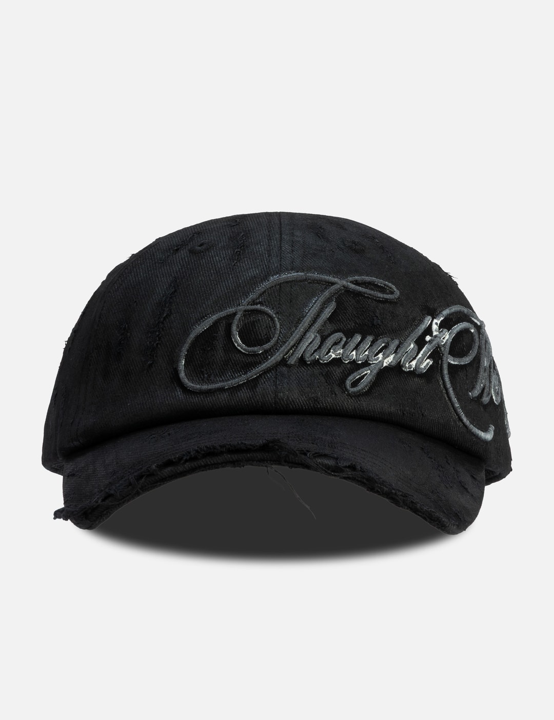 "Thorne" Embroidered Cap In Black view 6