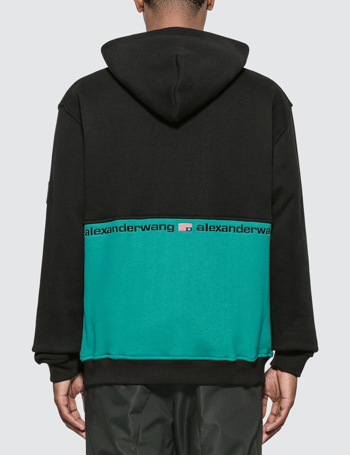 Color Block Half Zip Hooded Sweatshirt Placeholder Image